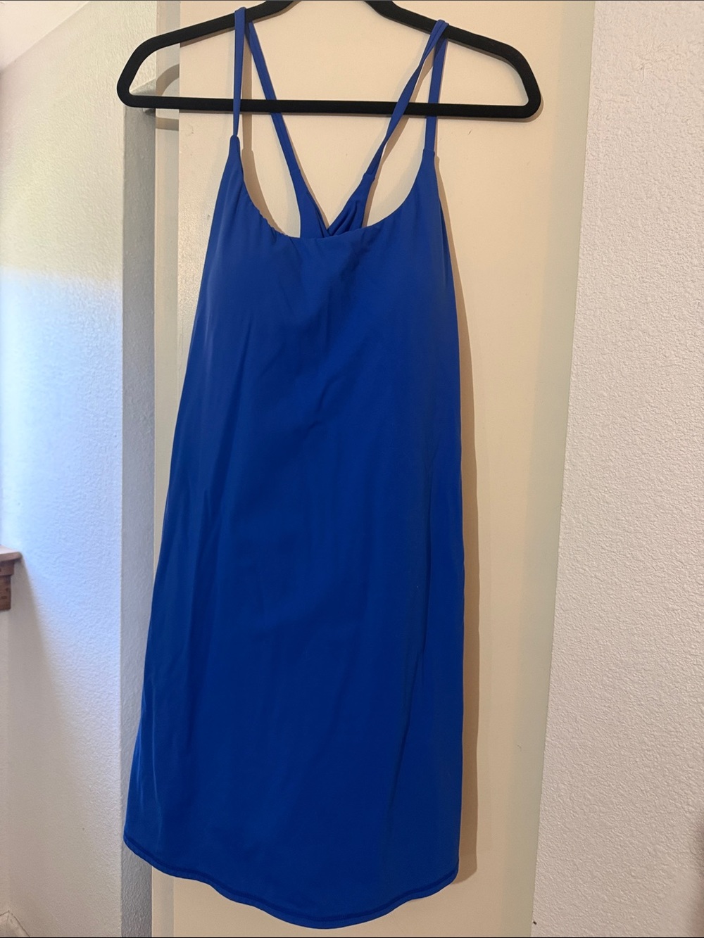 HALARA Cobalt Blue Double-Strap Midi Slip Dress